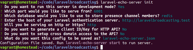 laravel-echo-server init